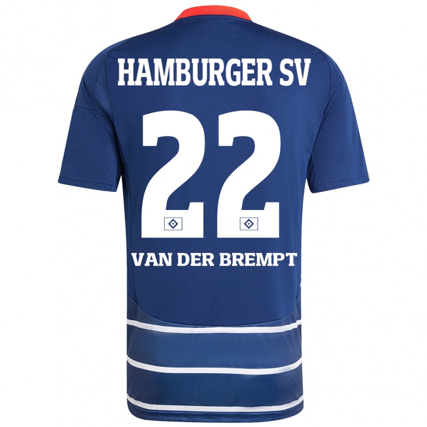 Enfant Maillot Ignace Van Der Brempt #22 Bleu Foncé Tenues Extérieur 2024/25 T-Shirt Belgique