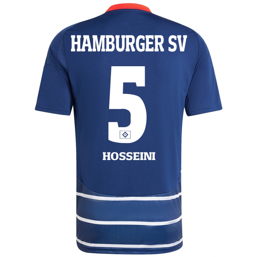 Enfant Maillot Reza Hosseini #5 Bleu Foncé Tenues Extérieur 2024/25 T-Shirt Belgique