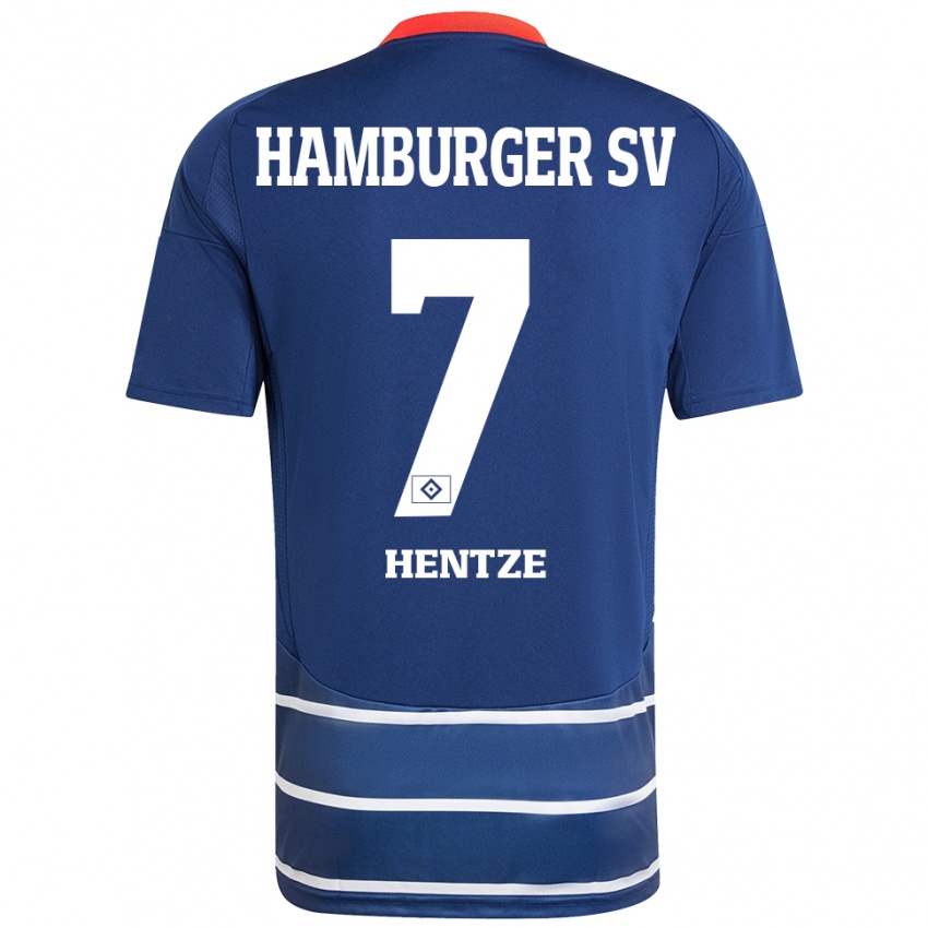 Enfant Maillot Tanita-Tammy Hentze #7 Bleu Foncé Tenues Extérieur 2024/25 T-Shirt Belgique