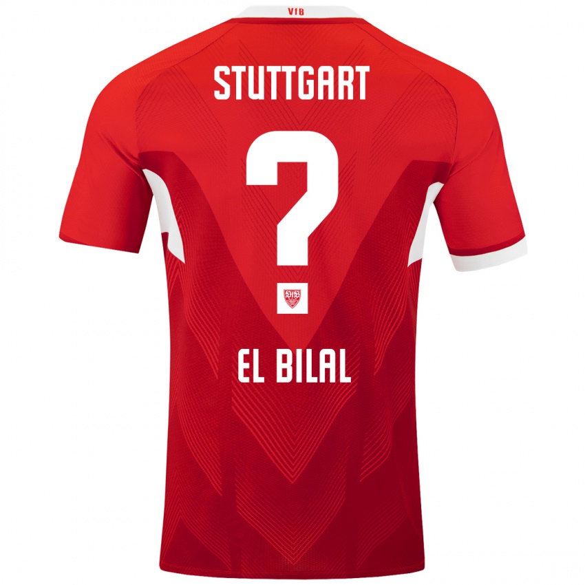 Enfant Maillot El Bilal Touré #0 Blanc Rouge Tenues Extérieur 2024/25 T-Shirt Belgique