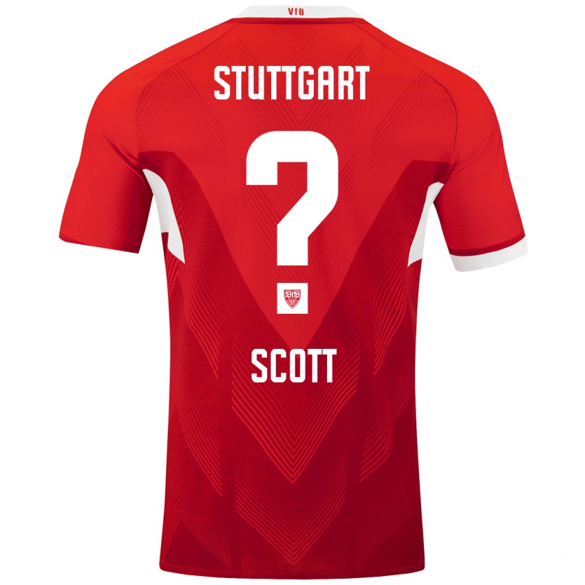 Kinderen Elijah Scott #0 Rood Wit Uitshirt Uittenue 2024/25 T-Shirt België