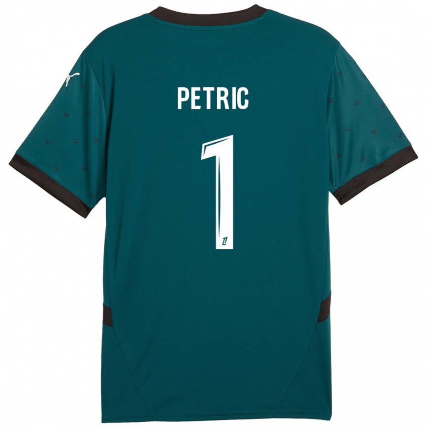 Enfant Maillot Denis Petric #1 Vert Foncé Tenues Extérieur 2024/25 T-Shirt Belgique