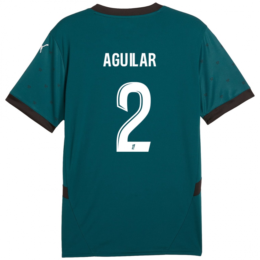 Enfant Maillot Ruben Aguilar #2 Vert Foncé Tenues Extérieur 2024/25 T-Shirt Belgique