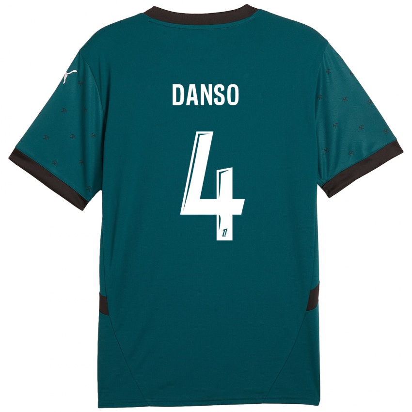 Kinderen Kevin Danso #4 Donkergroen Uitshirt Uittenue 2024/25 T-Shirt België