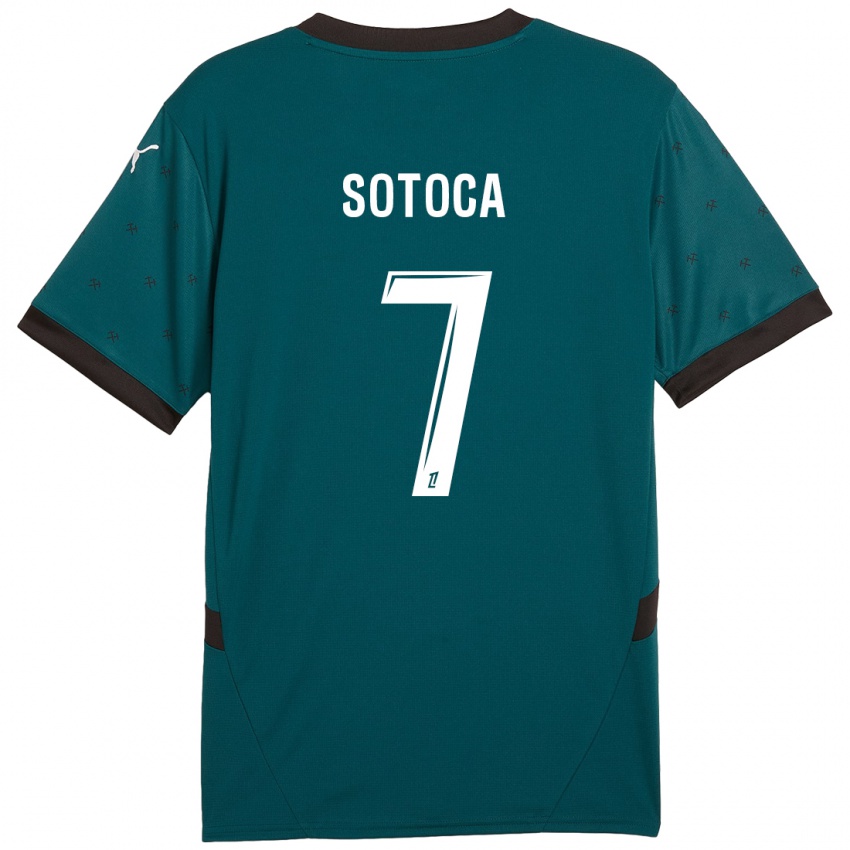 Enfant Maillot Florian Sotoca #7 Vert Foncé Tenues Extérieur 2024/25 T-Shirt Belgique