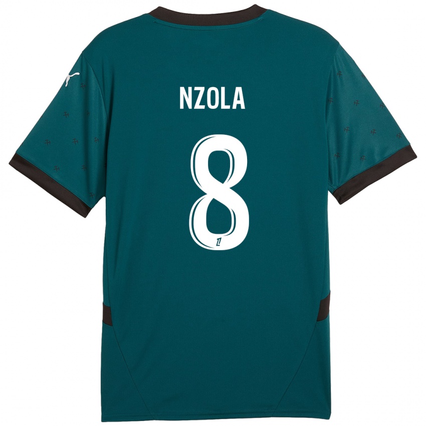 Enfant Maillot M'bala Nzola #8 Vert Foncé Tenues Extérieur 2024/25 T-Shirt Belgique