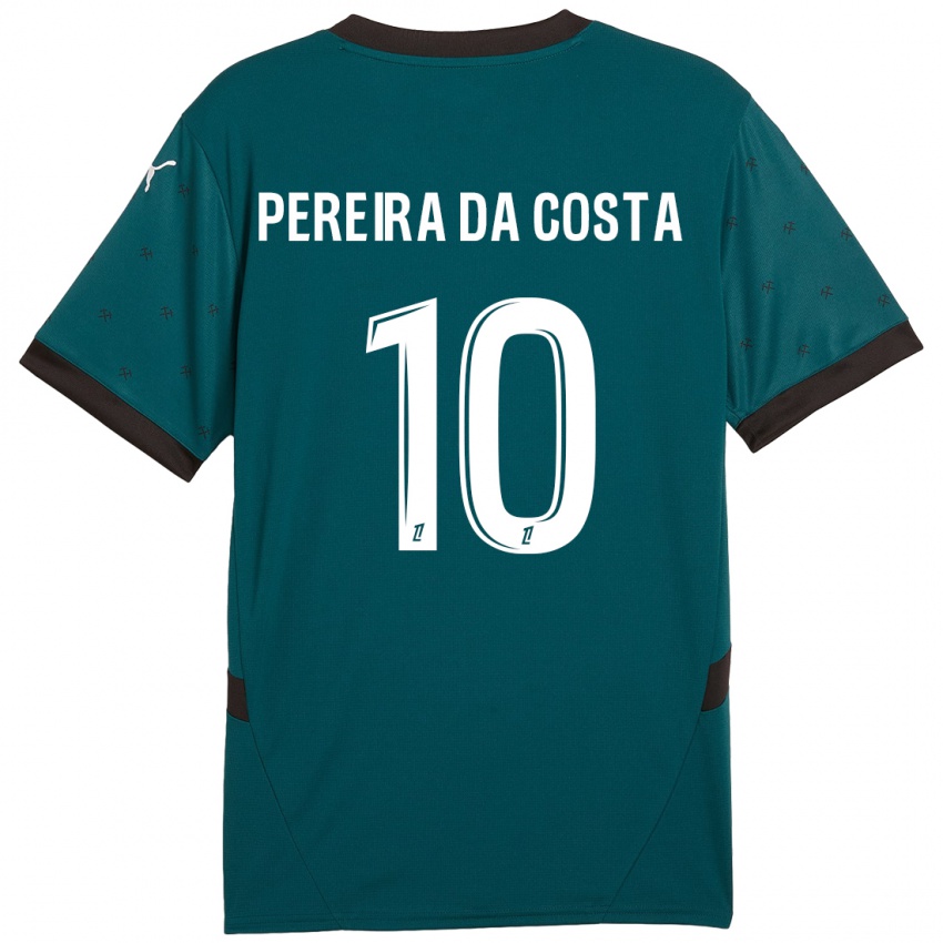 Kinderen David Pereira Da Costa #10 Donkergroen Uitshirt Uittenue 2024/25 T-Shirt België