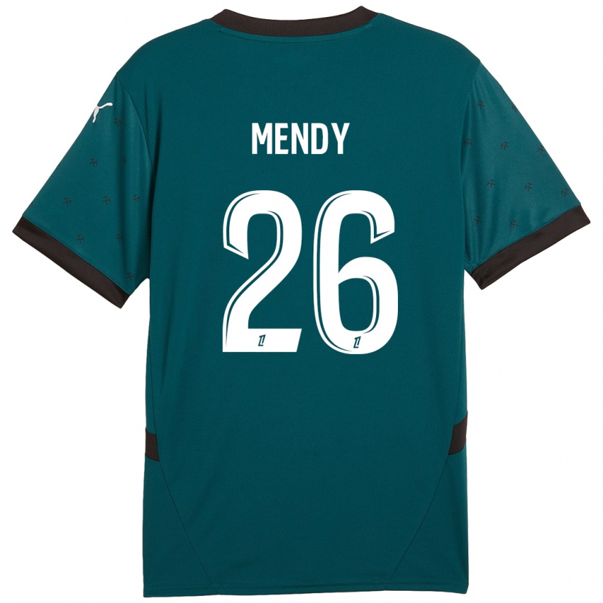 Enfant Maillot Nampalys Mendy #26 Vert Foncé Tenues Extérieur 2024/25 T-Shirt Belgique