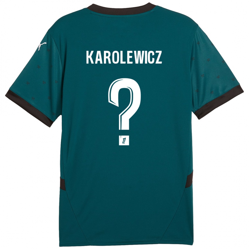 Enfant Maillot Roman Karolewicz #0 Vert Foncé Tenues Extérieur 2024/25 T-Shirt Belgique