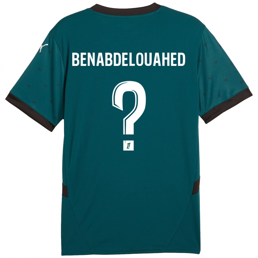 Kinderen Kaïs Benabdelouahed #0 Donkergroen Uitshirt Uittenue 2024/25 T-Shirt België