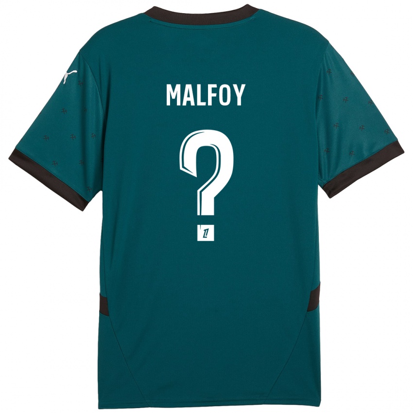 Enfant Maillot Lucas Malfoy #0 Vert Foncé Tenues Extérieur 2024/25 T-Shirt Belgique