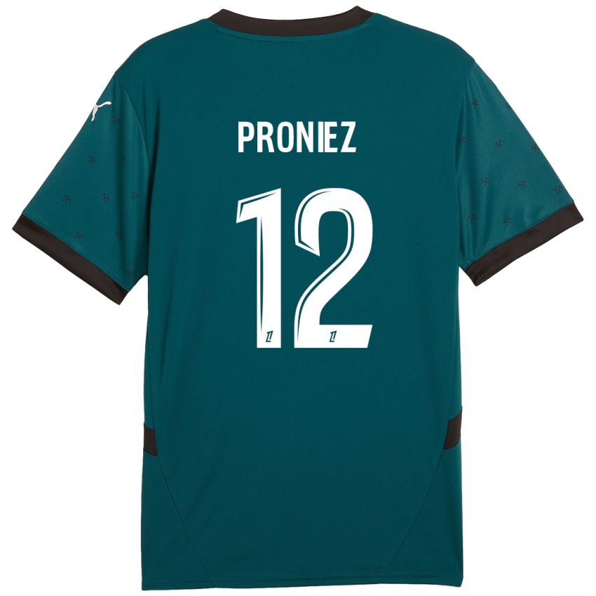 Enfant Maillot Fany Proniez #12 Vert Foncé Tenues Extérieur 2024/25 T-Shirt Belgique