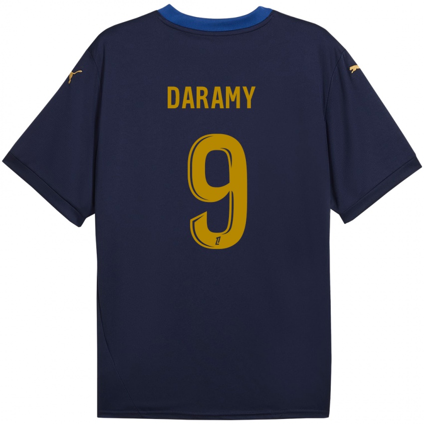 Kinderen Mohamed Daramy #9 Marineblauw Goud Uitshirt Uittenue 2024/25 T-Shirt België