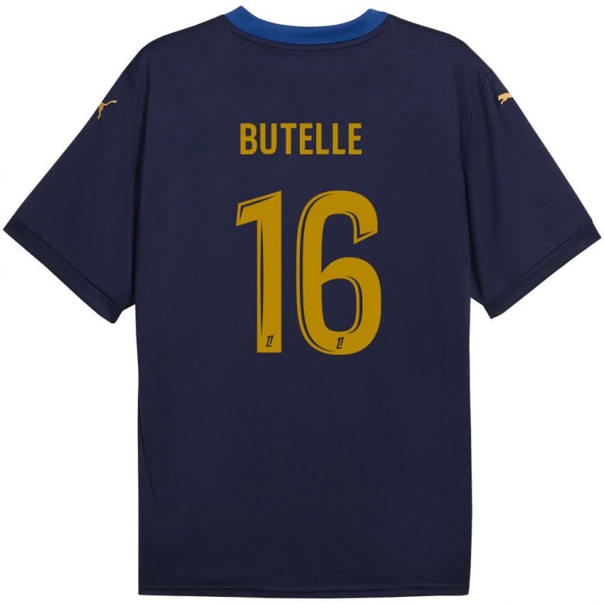 Kinderen Ludovic Butelle #16 Marineblauw Goud Uitshirt Uittenue 2024/25 T-Shirt België