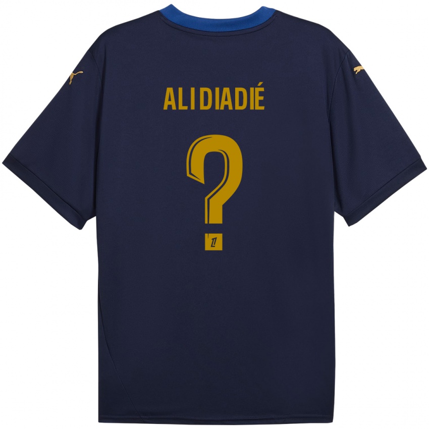 Kinderen Mohamed Ali Diadié #0 Marineblauw Goud Uitshirt Uittenue 2024/25 T-Shirt België