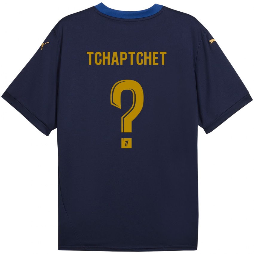 Kinderen Arthur Tchaptchet #0 Marineblauw Goud Uitshirt Uittenue 2024/25 T-Shirt België