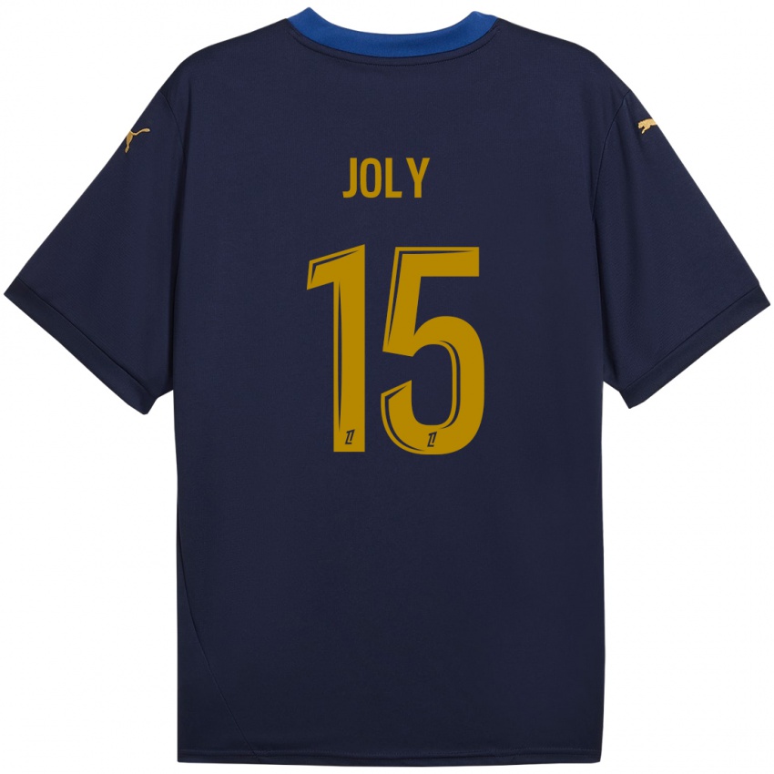 Kinderen Lou-Ann Joly #15 Marineblauw Goud Uitshirt Uittenue 2024/25 T-Shirt België