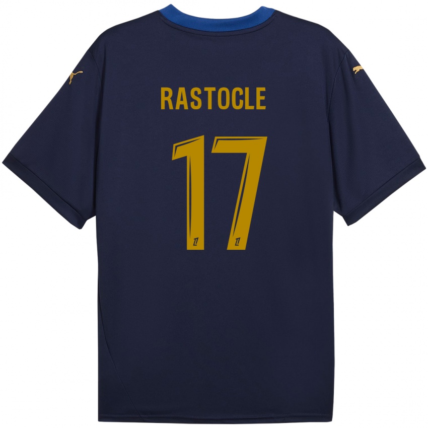 Enfant Maillot Jade Rastocle #17 Bleu Marine Doré Tenues Extérieur 2024/25 T-Shirt Belgique