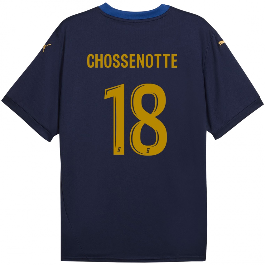 Kinderen Shana Chossenotte #18 Marineblauw Goud Uitshirt Uittenue 2024/25 T-Shirt België