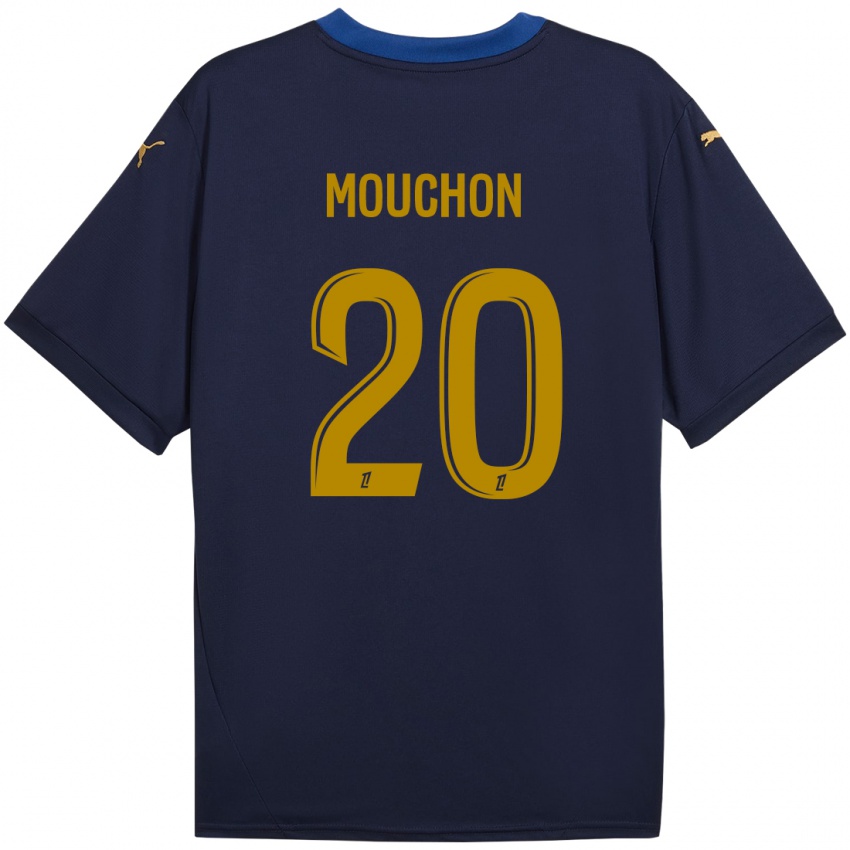 Enfant Maillot Noemie Mouchon #20 Bleu Marine Doré Tenues Extérieur 2024/25 T-Shirt Belgique