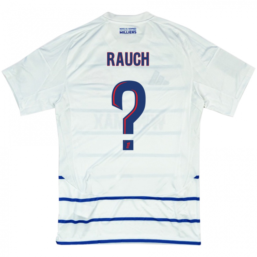 Kinderen Hugo Rauch #0 Wit Blauw Uitshirt Uittenue 2024/25 T-Shirt België