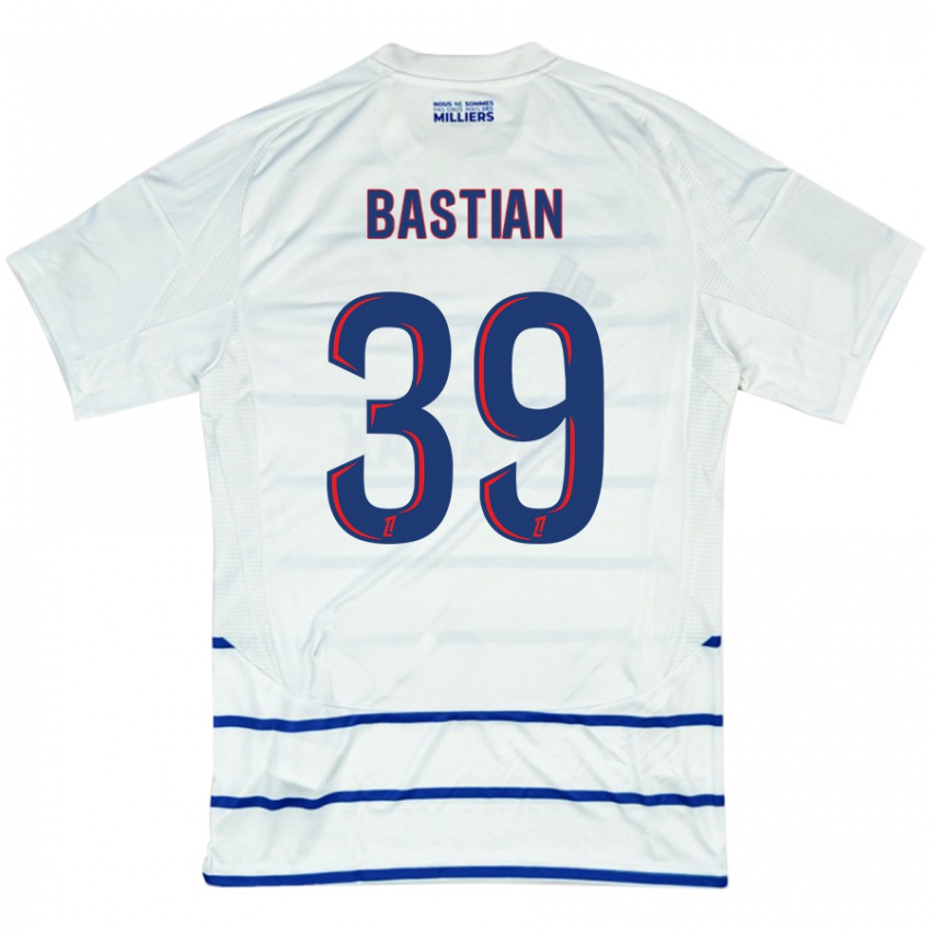 Kinderen Maxime Bastian #39 Wit Blauw Uitshirt Uittenue 2024/25 T-Shirt België