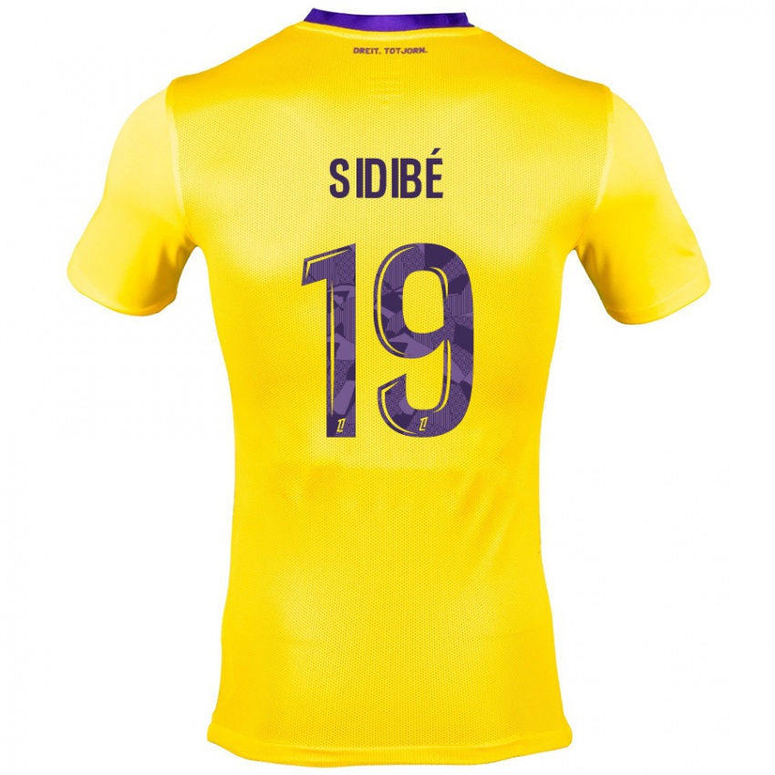 Kinderen Djibril Sidibé #19 Geel Paars Uitshirt Uittenue 2024/25 T-Shirt België