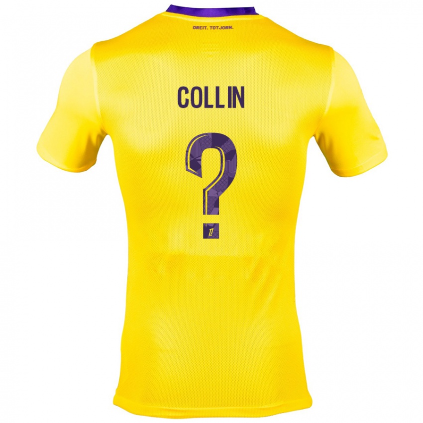 Kinderen Théo Collin #0 Geel Paars Uitshirt Uittenue 2024/25 T-Shirt België