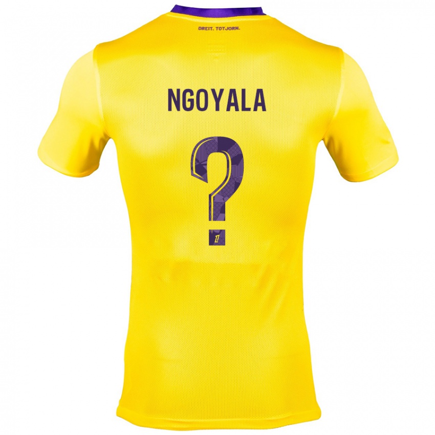 Kinder Frédéric Efuele Ngoyala #0 Gelb Lila Auswärtstrikot Trikot 2024/25 T-Shirt Belgien