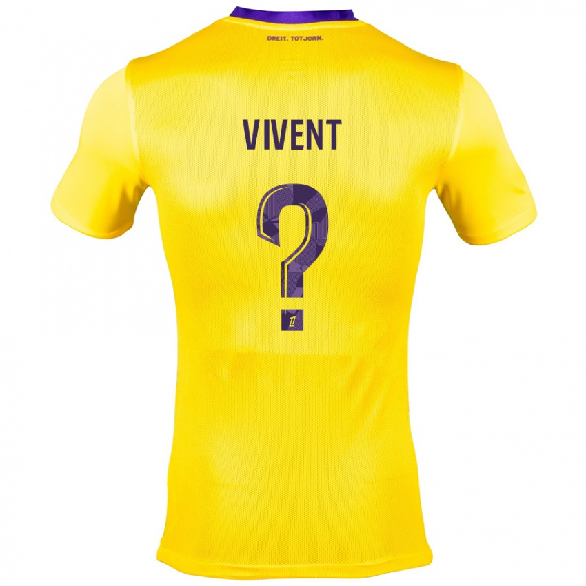 Kinderen Sacha Vivent #0 Geel Paars Uitshirt Uittenue 2024/25 T-Shirt België