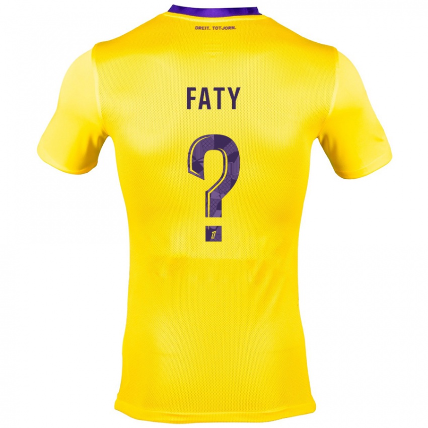 Kinderen Enzo Faty #0 Geel Paars Uitshirt Uittenue 2024/25 T-Shirt België