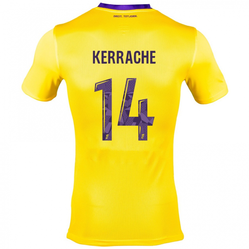 Kinderen Marina Kerrache #14 Geel Paars Uitshirt Uittenue 2024/25 T-Shirt België