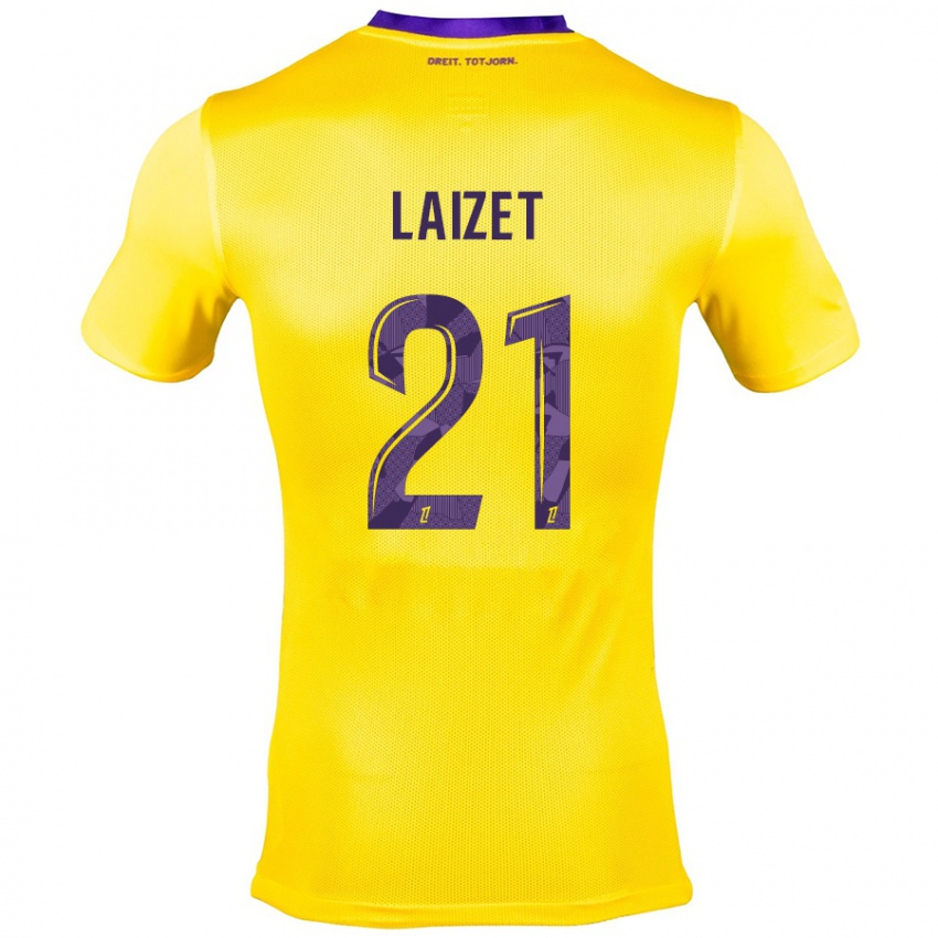 Kinderen Emma Laizet #21 Geel Paars Uitshirt Uittenue 2024/25 T-Shirt België