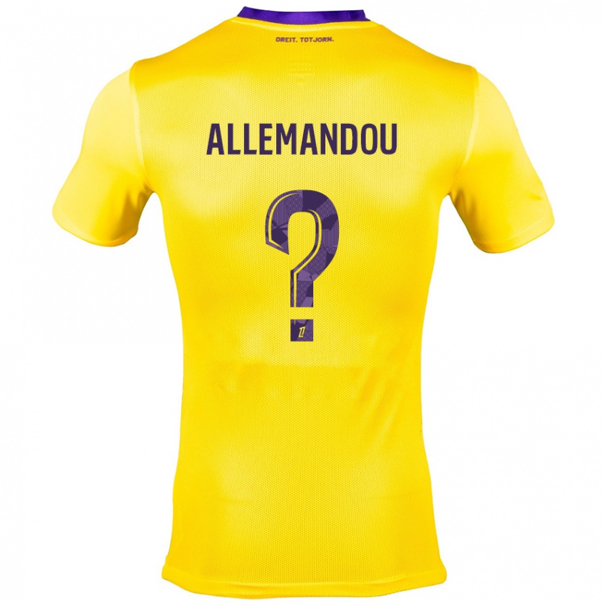 Kinderen Teddy Allemandou #0 Geel Paars Uitshirt Uittenue 2024/25 T-Shirt België