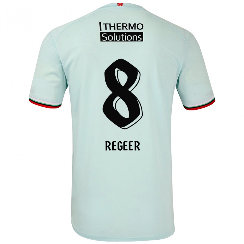 Kinderen Youri Regeer #8 Lichtgroen Uitshirt Uittenue 2024/25 T-Shirt België