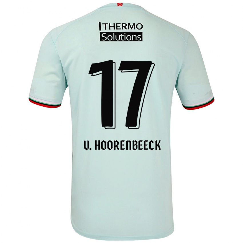 Kinderen Alec Van Hoorenbeeck #17 Lichtgroen Uitshirt Uittenue 2024/25 T-Shirt België