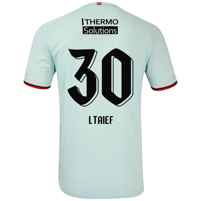 Kinder Sayfallah Ltaief #30 Hellgrün Auswärtstrikot Trikot 2024/25 T-Shirt Belgien