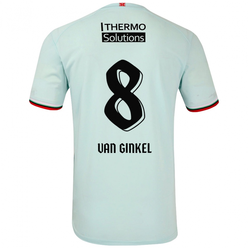 Kinder Danique Van Ginkel #8 Hellgrün Auswärtstrikot Trikot 2024/25 T-Shirt Belgien