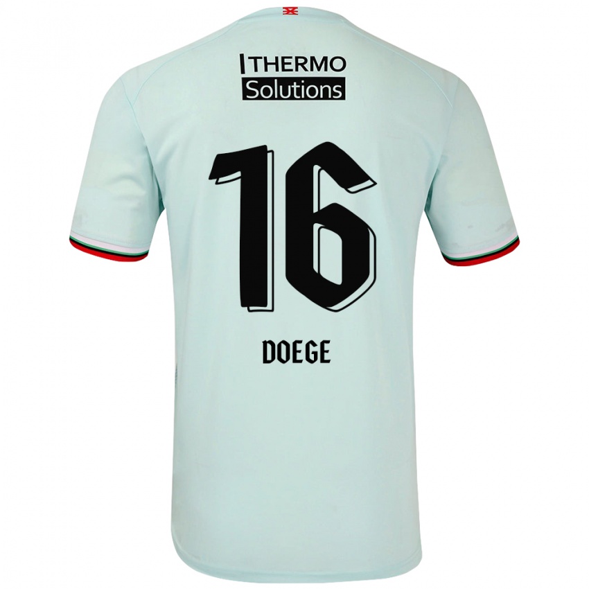 Kinderen Leonie Doege #16 Lichtgroen Uitshirt Uittenue 2024/25 T-Shirt België