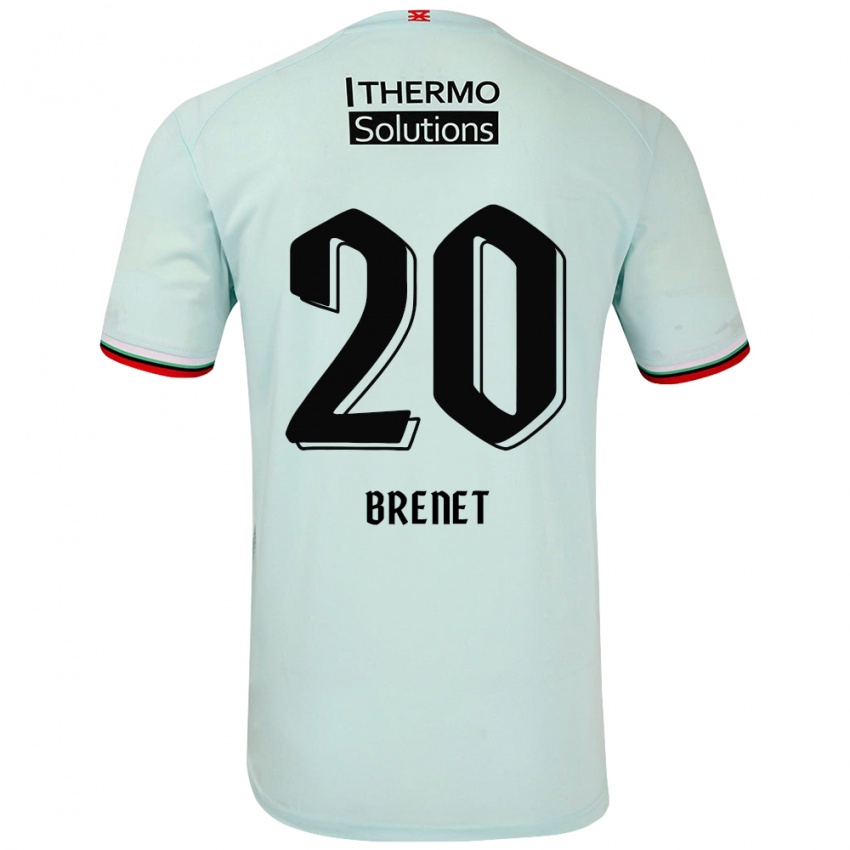 Kinderen Joshua Brenet #20 Lichtgroen Uitshirt Uittenue 2024/25 T-Shirt België