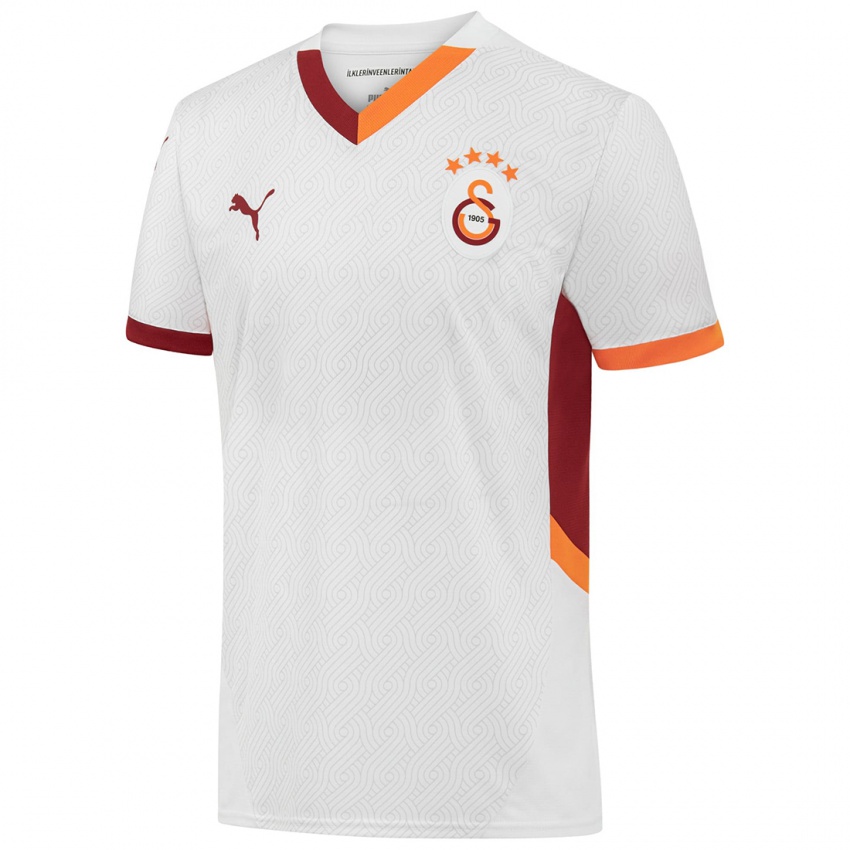 Kinderen Yasin Cekirge #0 Wit Geel Rood Uitshirt Uittenue 2024/25 T-Shirt België