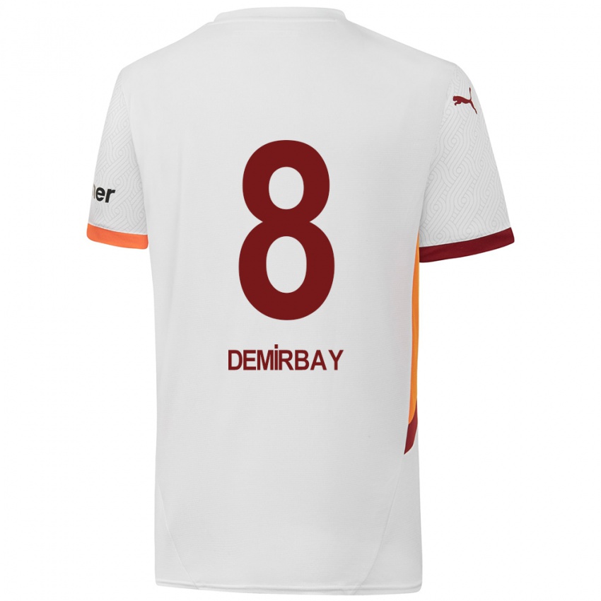 Enfant Maillot Kerem Demirbay #8 Blanc Jaune Rouge Tenues Extérieur 2024/25 T-Shirt Belgique