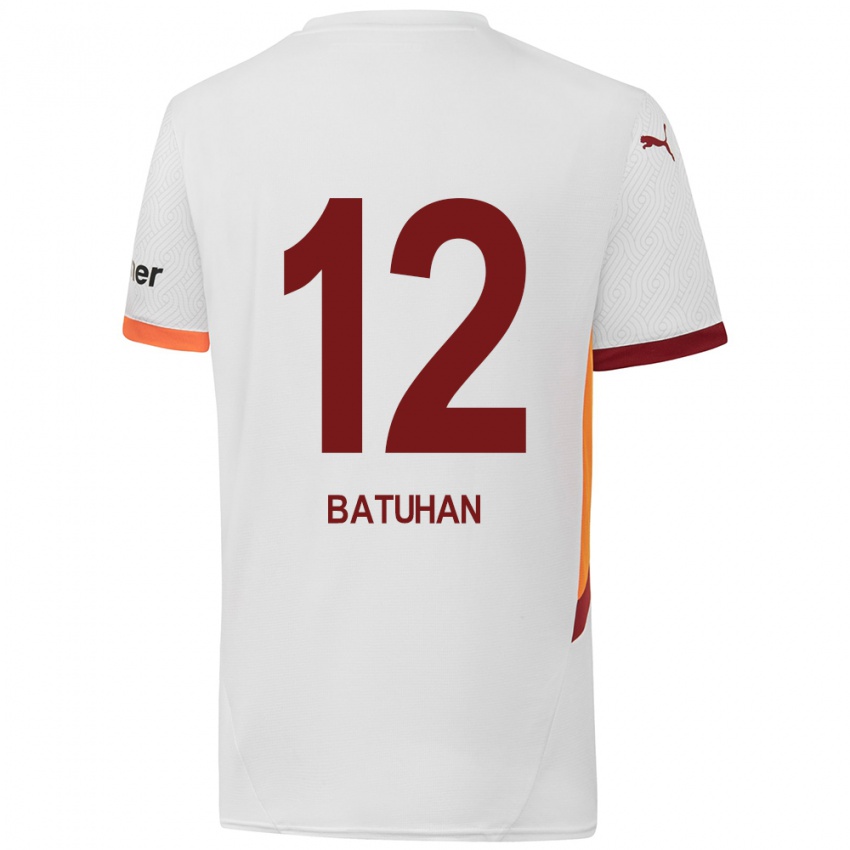 Enfant Maillot Batuhan Şen #12 Blanc Jaune Rouge Tenues Extérieur 2024/25 T-Shirt Belgique