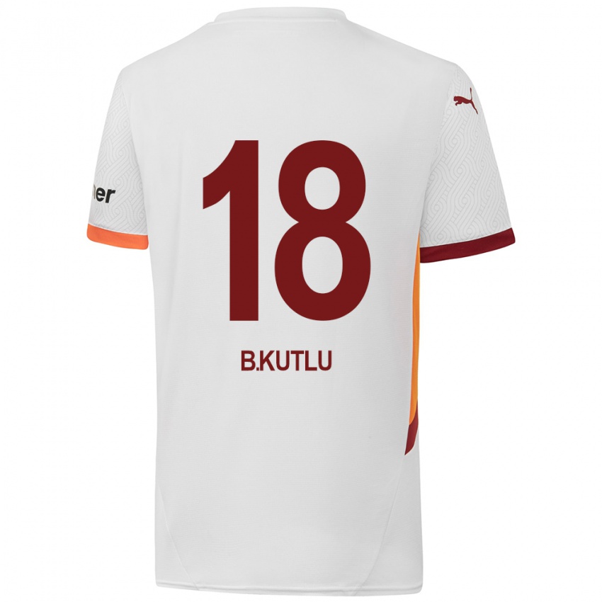 Enfant Maillot Berkan Kutlu #18 Blanc Jaune Rouge Tenues Extérieur 2024/25 T-Shirt Belgique