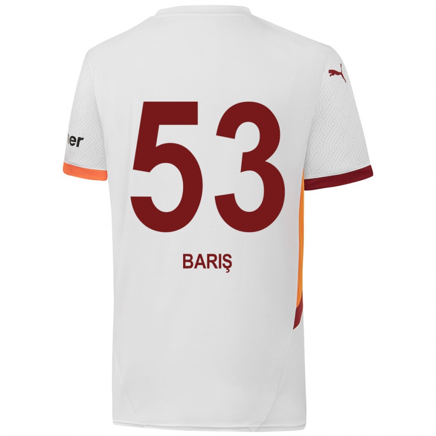 Enfant Maillot Barış Alper Yılmaz #53 Blanc Jaune Rouge Tenues Extérieur 2024/25 T-Shirt Belgique