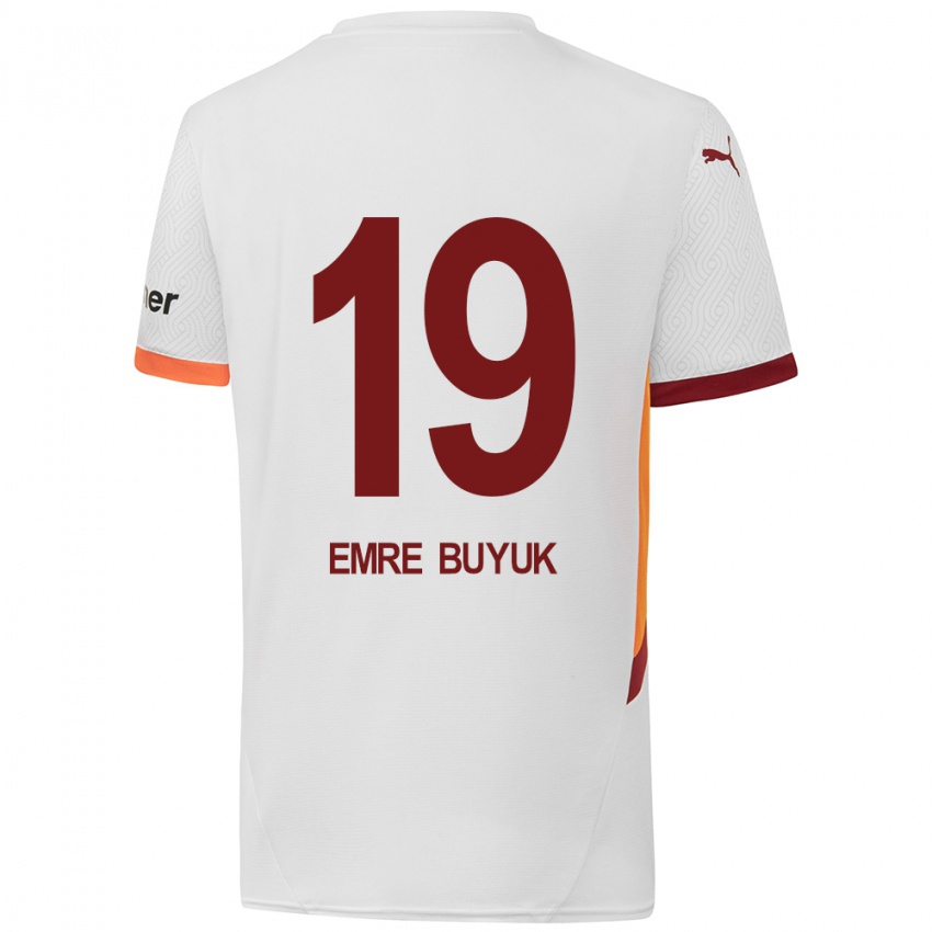 Enfant Maillot Enes Emre Büyük #19 Blanc Jaune Rouge Tenues Extérieur 2024/25 T-Shirt Belgique