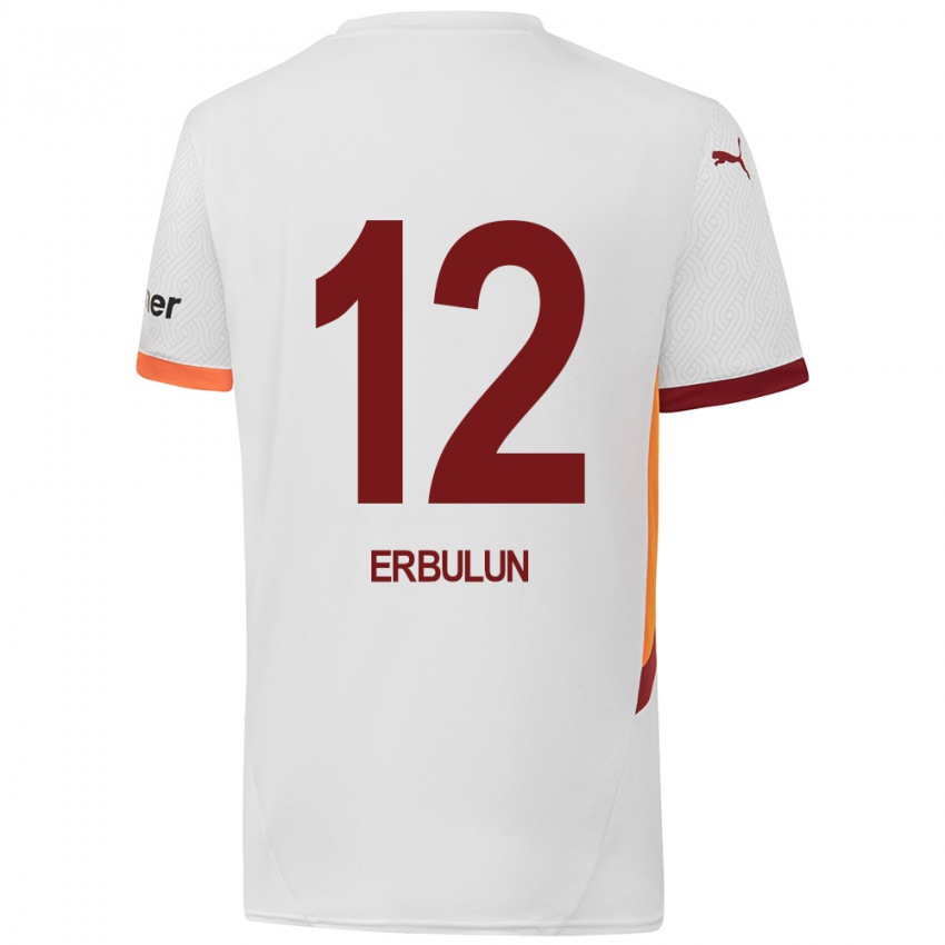 Enfant Maillot Helin Erbulun #12 Blanc Jaune Rouge Tenues Extérieur 2024/25 T-Shirt Belgique