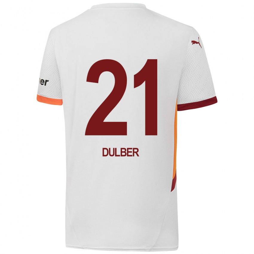 Enfant Maillot Didem Dülber #21 Blanc Jaune Rouge Tenues Extérieur 2024/25 T-Shirt Belgique