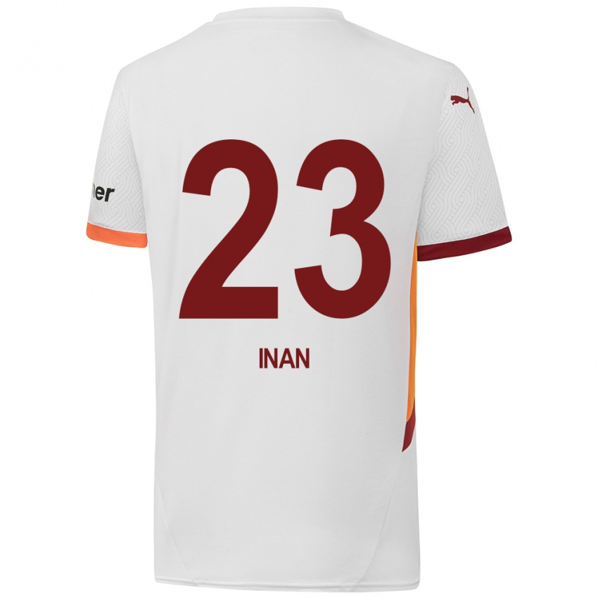 Enfant Maillot Müge İnan #23 Blanc Jaune Rouge Tenues Extérieur 2024/25 T-Shirt Belgique