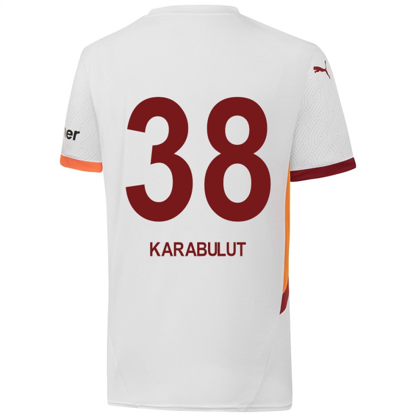 Enfant Maillot Arzu Karabulut #38 Blanc Jaune Rouge Tenues Extérieur 2024/25 T-Shirt Belgique